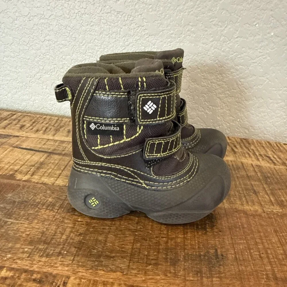 Columbia Green/Brown Winter & Rain Boots Boys Size 6 Toddler Techlite